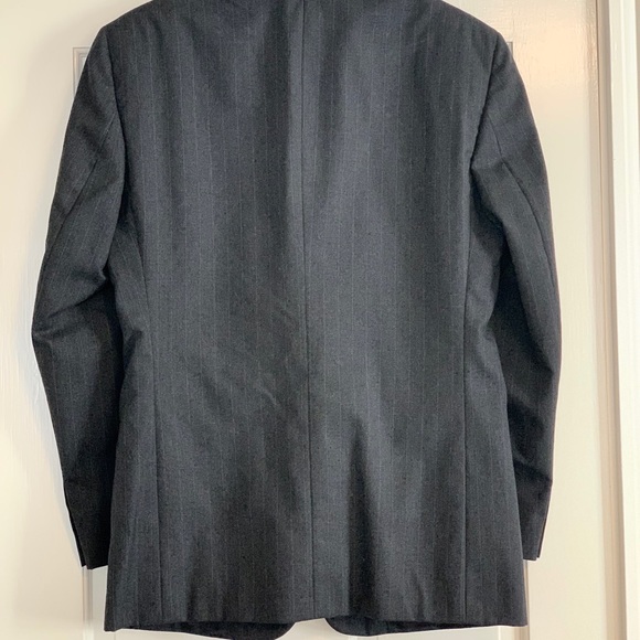 Burberry Dark Grey Pinstripe Blazer 42R - Picture 2 of 10